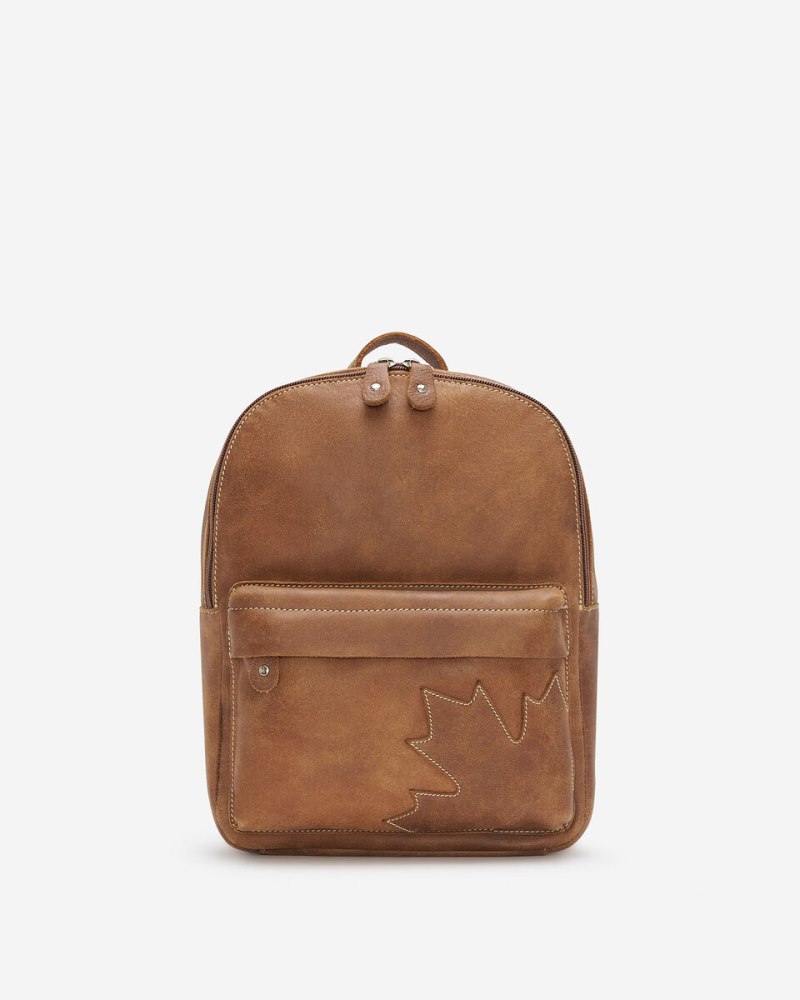 Roots Maple Leaf Backpack Tribe - NATURAL